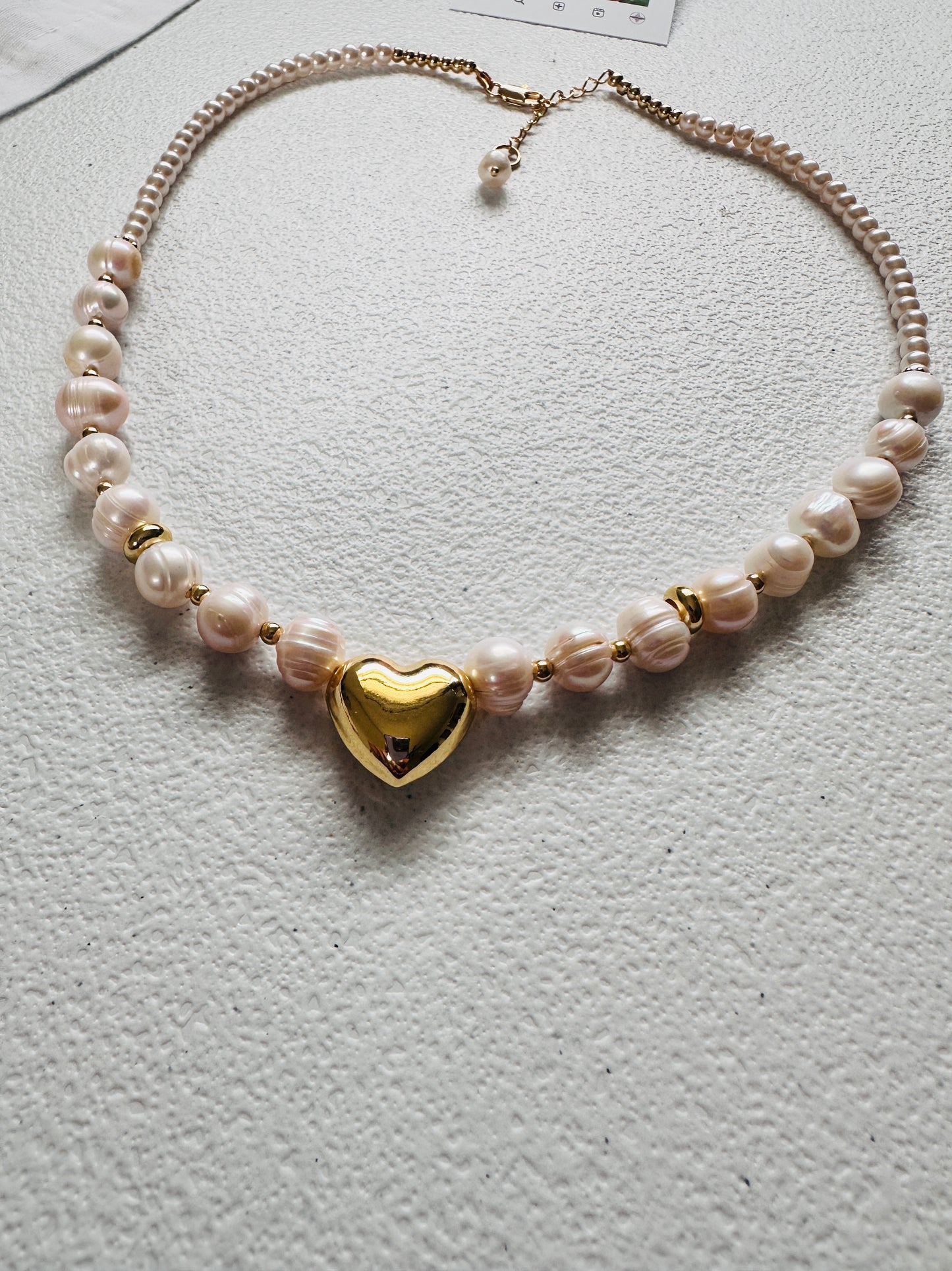 Collar 💗 y Perla Natural